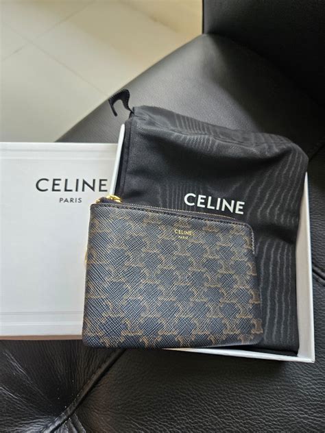 celine removable card holder|Celine coin and card pouch.